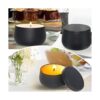 Latas de velas de 8 onzas con tapas tarros de velas