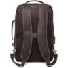 Lannsyne Mochila de cuero de grano completo expandible