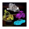 Lampeez Lámpara 3D de coche de luz nocturna 3D para niños_1