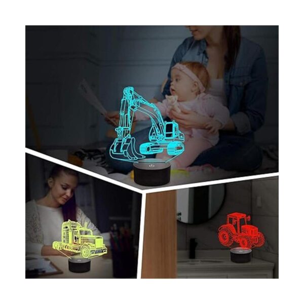 Lampeez Lámpara 3D de coche de luz nocturna 3D para niños_4