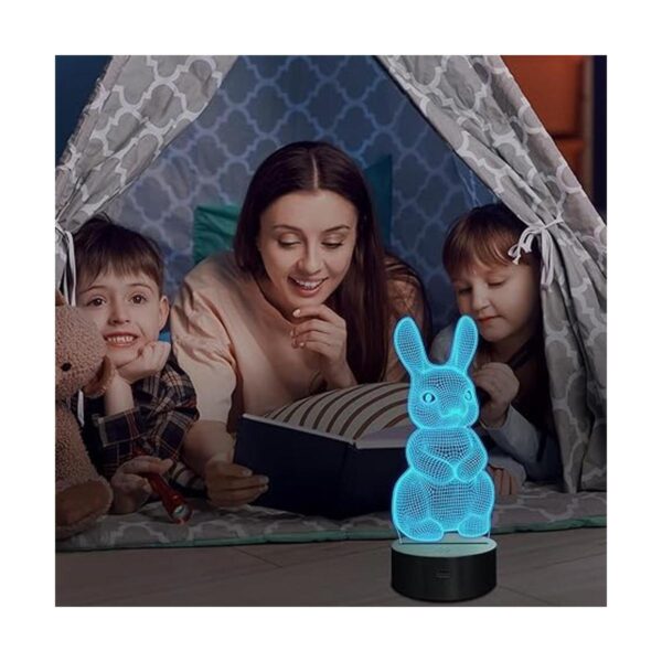 Lampeez Lámpara de conejo 3D con luz nocturna de conejo_2