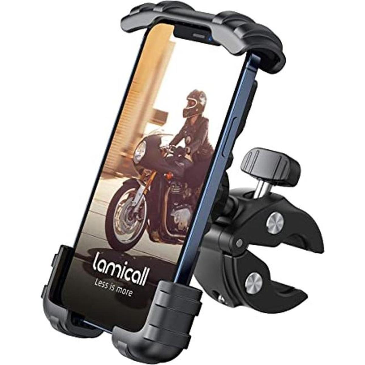 Lamicall Soporte de celular para manubrio de bicicleta
