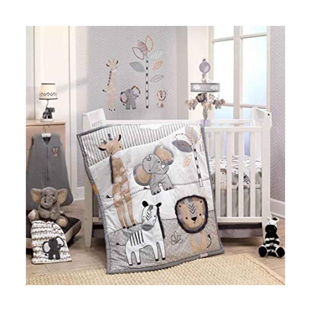 Lambs Ivy Jungle Safari Juego de ropa de cama de 6
