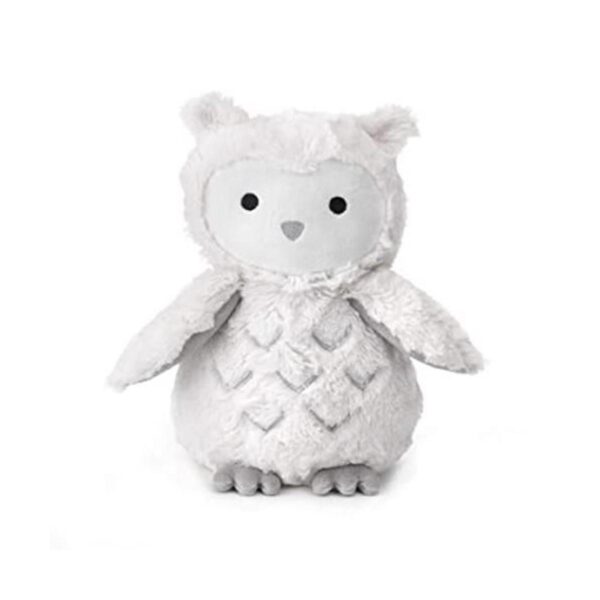 Lambs Ivy Luna Peluche de búho de peluche blancogris_1