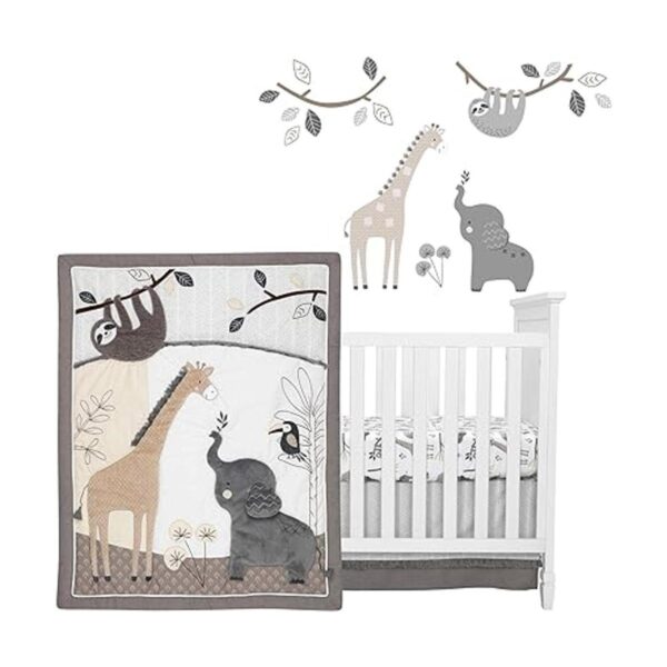 Lambs Ivy Baby Jungle Animals Juego de ropa de cama de
