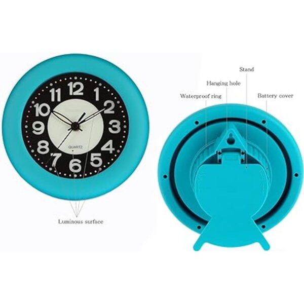 LXSZRPH Reloj de ducha luminoso de baño de pared
