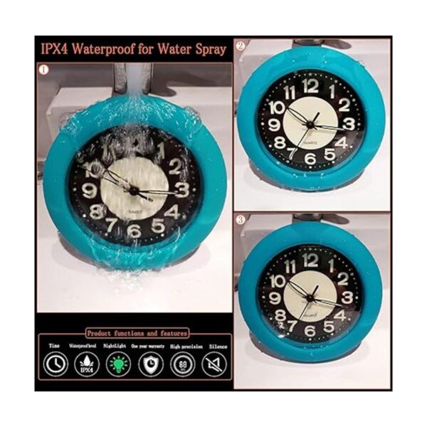 LXSZRPH Reloj de ducha luminoso de baño de pared