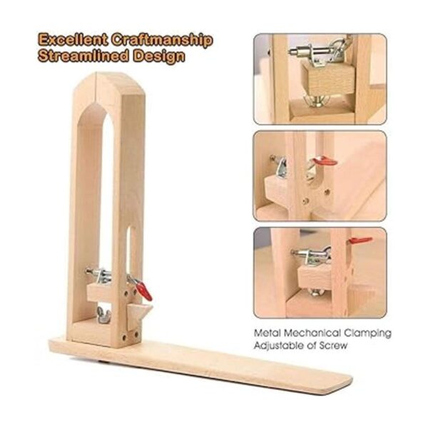 LYFJXX Abrazadera de costura de cuero de madera para