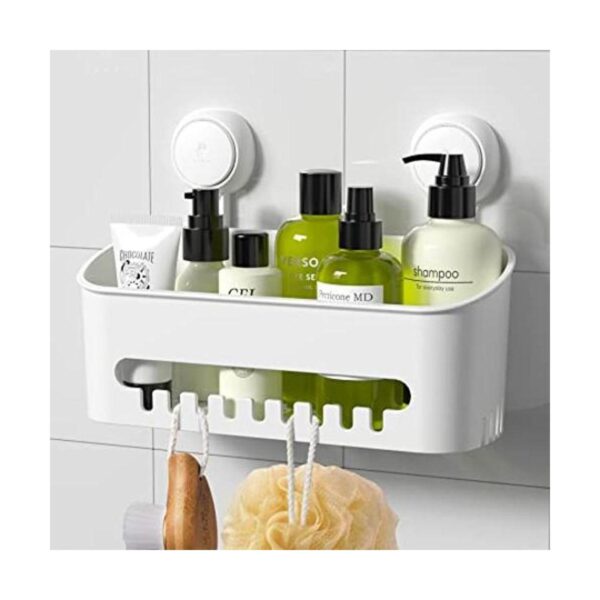 LUXEAR Estante de ducha extraíble con ventosa sin_1