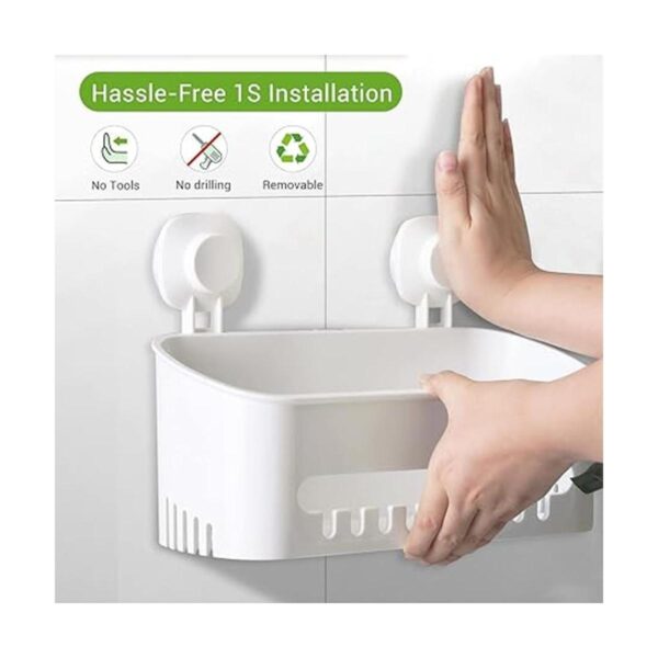 LUXEAR Organizador de ducha con ventosa estante de ducha_3