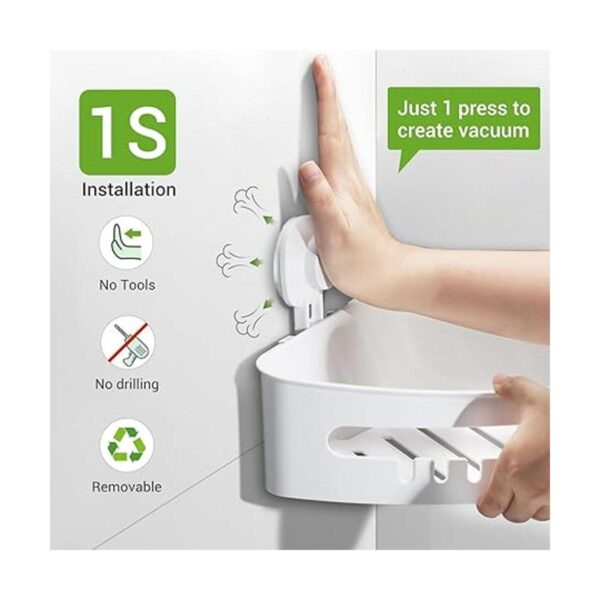 LUXEAR Organizador de ducha esquinero con ventosa_2