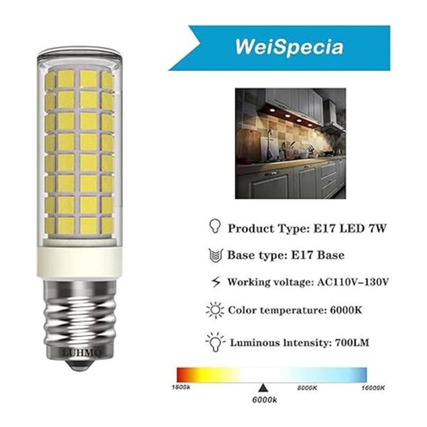 LUHMQ Bombillas LED E17 paquete de 3 bombillas para