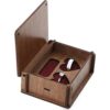 LUCCE Caja de madera rústica para anillos de boda 2