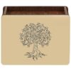LUCCE Caja de madera rústica para anillos de boda 2