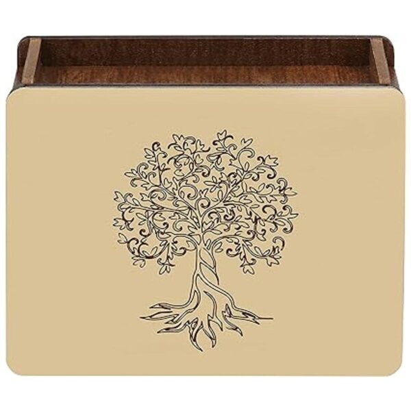 LUCCE Caja de madera rústica para anillos de boda 2