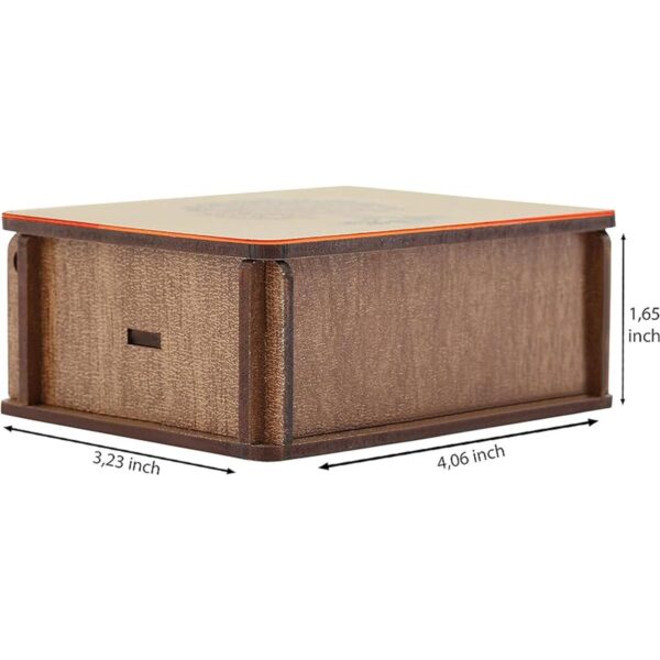 LUCCE Caja de madera rústica para anillos de boda 2