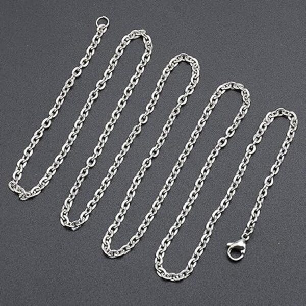 LPBeads Collar de cadena de acero inoxidable con cierre de