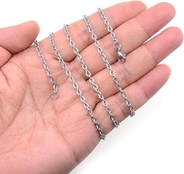 LPBeads Collar de cadena de acero inoxidable con cierre de