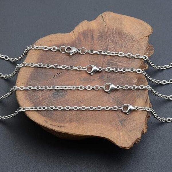 LPBeads Collar de cadena de acero inoxidable con cierre de
