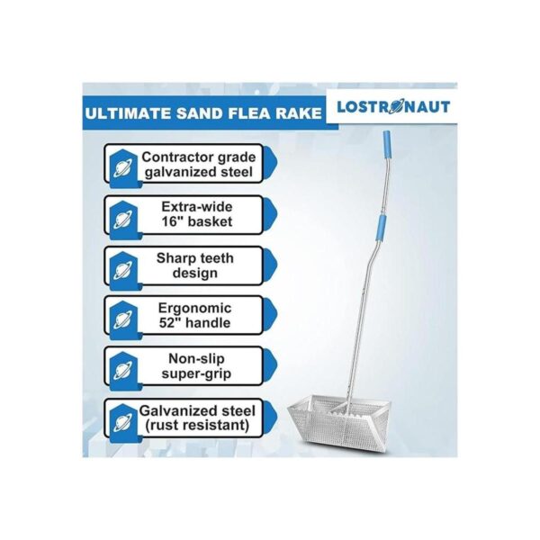LOSTRONAUT Sand Flea Rake Pro Mango ergonómico de 52_2