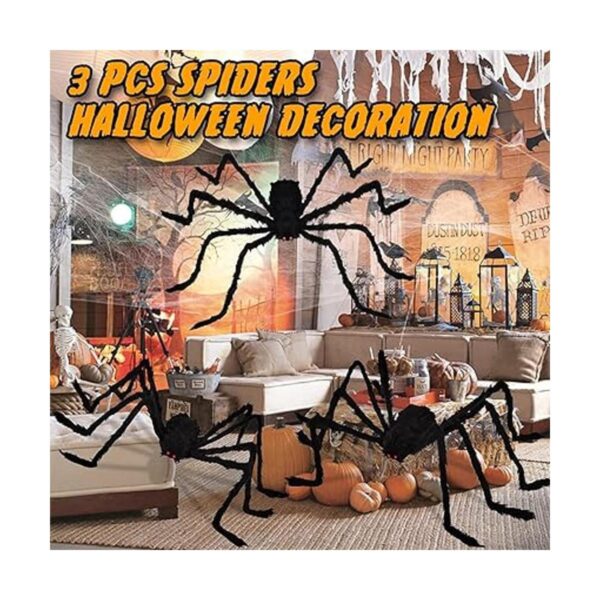 LOVKIZ Decoraciones de araña gigante de Halloween paquete_2