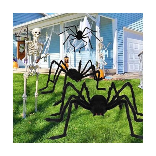 LOVKIZ Decoraciones de araña gigante de Halloween paquete_6