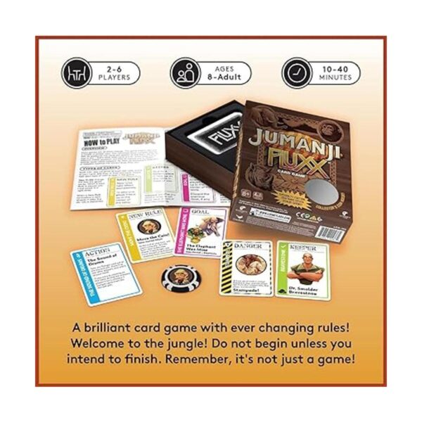 LOONEY LABS Jumanji Fluxx Juego de cartas El mejor juego_2