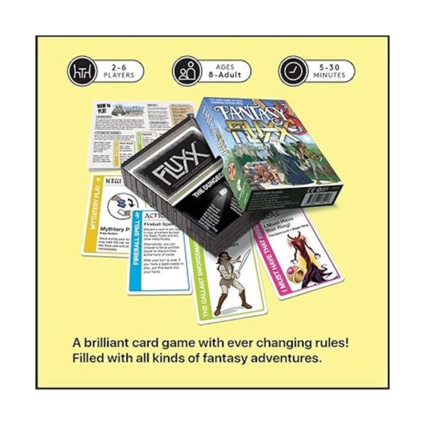 LOONEY LABS Fantasy Fluxx Juego de cartas Divertidos_2
