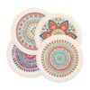 LOMOHOO Juego de 4 manteles individuales redondos de 13