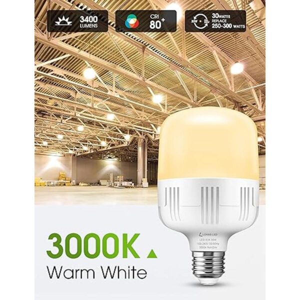 LOHAS Bombillas LED E26 equivalentes a 250300 W bombilla_2