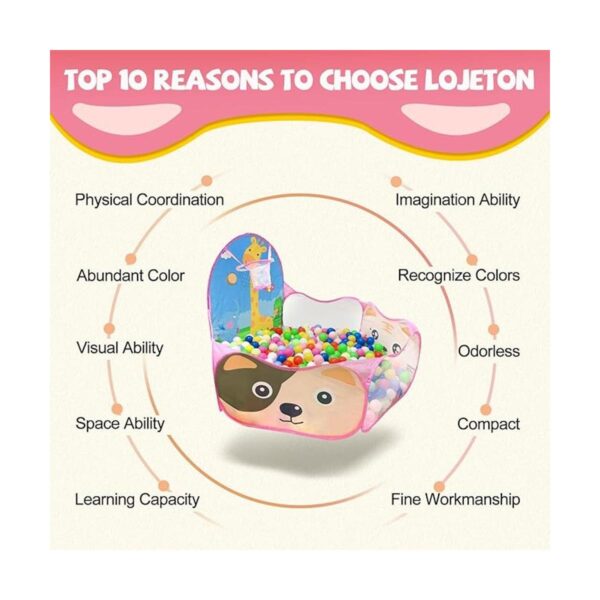 LOJETON Tienda de campaña desplegable para niños con aro