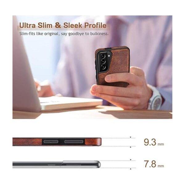 LOHASIC Funda protectora para Galaxy S21 Plus 5G de cuero_4