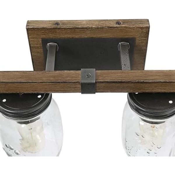 LNC Lámparas rústicas para baño iluminación de tocador de_4