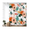 LIVILAN Cortina de ducha floral juego de cortinas de_3