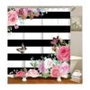 LIVILAN Cortinas de ducha rosas para baño cortina de_1