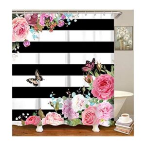 LIVILAN Cortinas de ducha rosas para baño cortina de_1