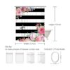 LIVILAN Cortinas de ducha rosas para baño cortina de_4