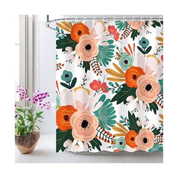LIVILAN Cortina de ducha floral juego de cortinas de_1