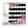 LIVILAN Cortinas de ducha rosas para baño cortina de_3