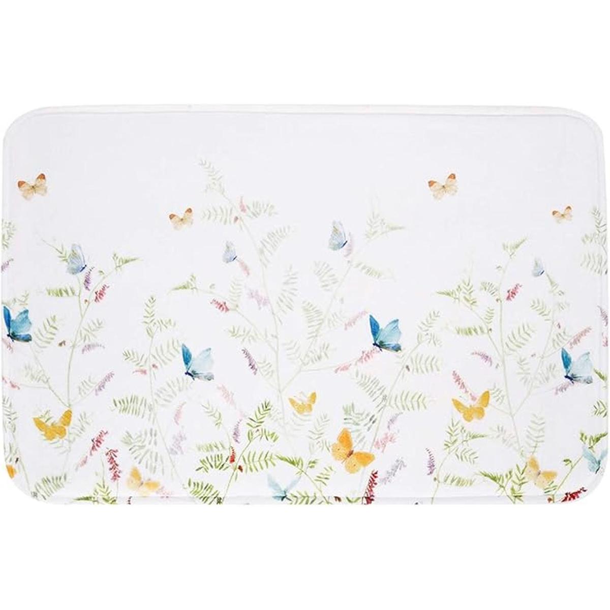 LIVILAN Alfombra de baño con diseño de flores y