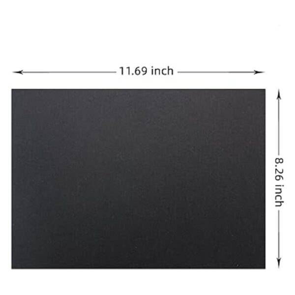 LIVHOLIC 100 hojas de cartulina de color negro 92 libras_2