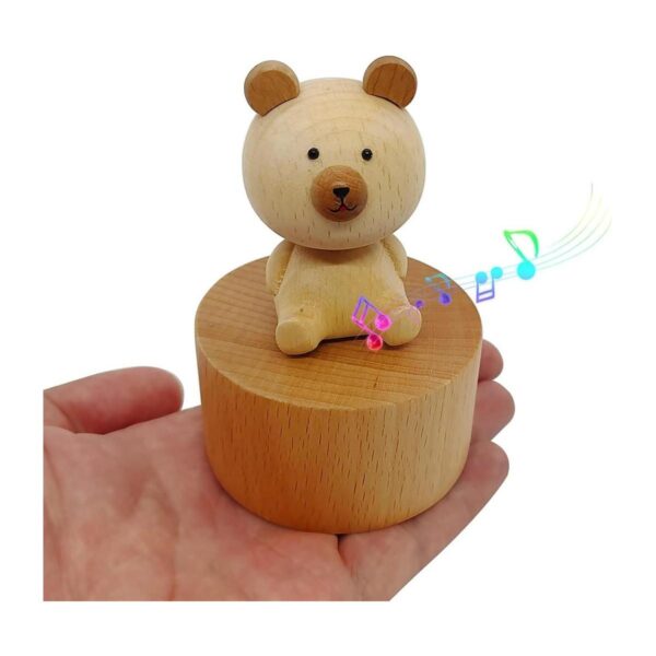LILYXIN Mini caja de música de oso pequeño caja de música_1