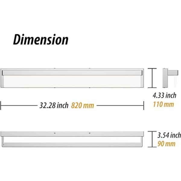 LIGHTINN Lámpara LED de tocador de baño sobre espejo de_2