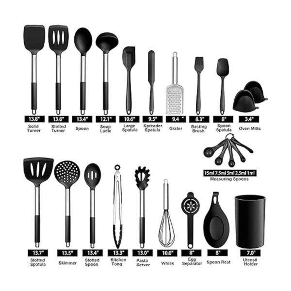 LIANYU Juego de utensilios de cocina de cocina 35 piezas