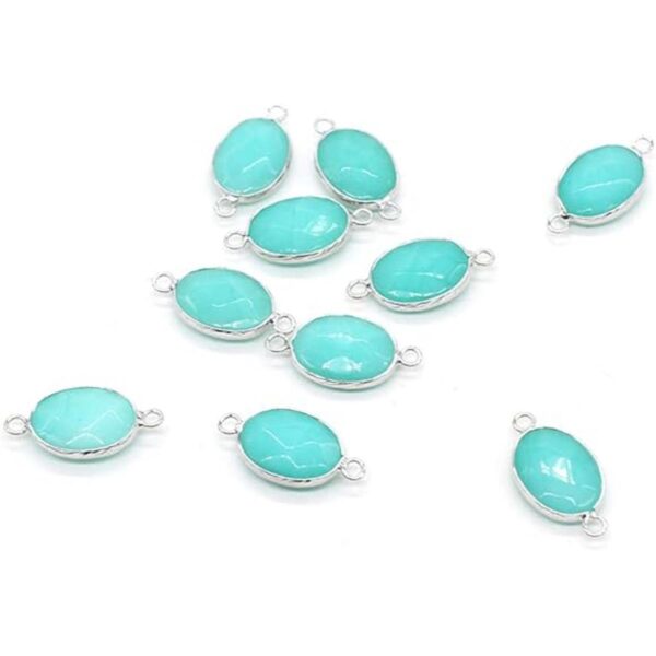 LHJ 10 piezas de piedra natural colgante conectores en