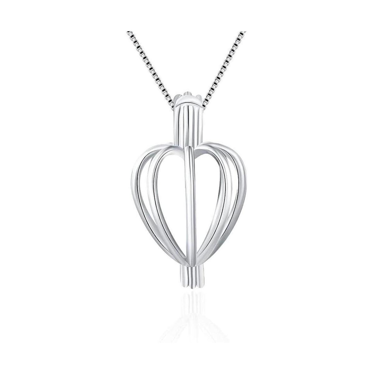 LGSY Dije de jaula de corazón minimalista para