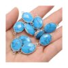LHJ 10 piezas de piedra natural colgante conectores en