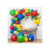 LFVIK Arco de globos de circo y rojo amarillo azul_1