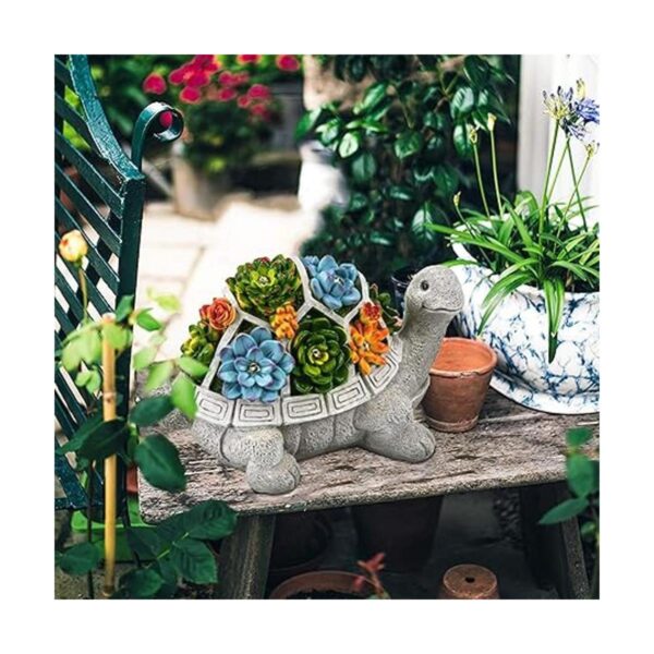 LESES Estatuas de jardín Figura ornamental de tortuga de_5