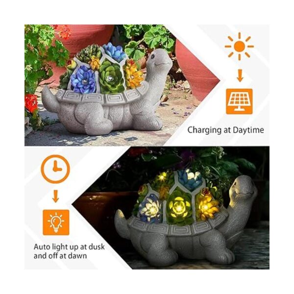 LESES Estatuas de jardín Figura ornamental de tortuga de_3